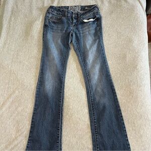 SO Blue Boot Cut Jeans with Vintage Wash